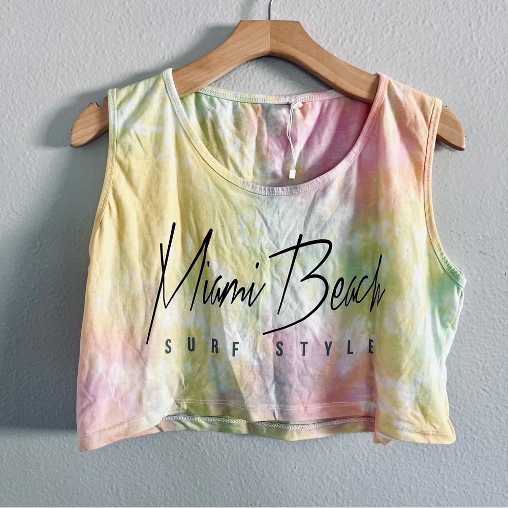 Miami Beach Tie-Dye Crop Top